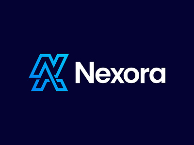 Nexora - Monogram Logo Design brand brand identity branding design graphic design graphic designer icon initial letters logo letter logo lettering lettermark logo logo design logo designer logo mark logos logotype mark monogram typography