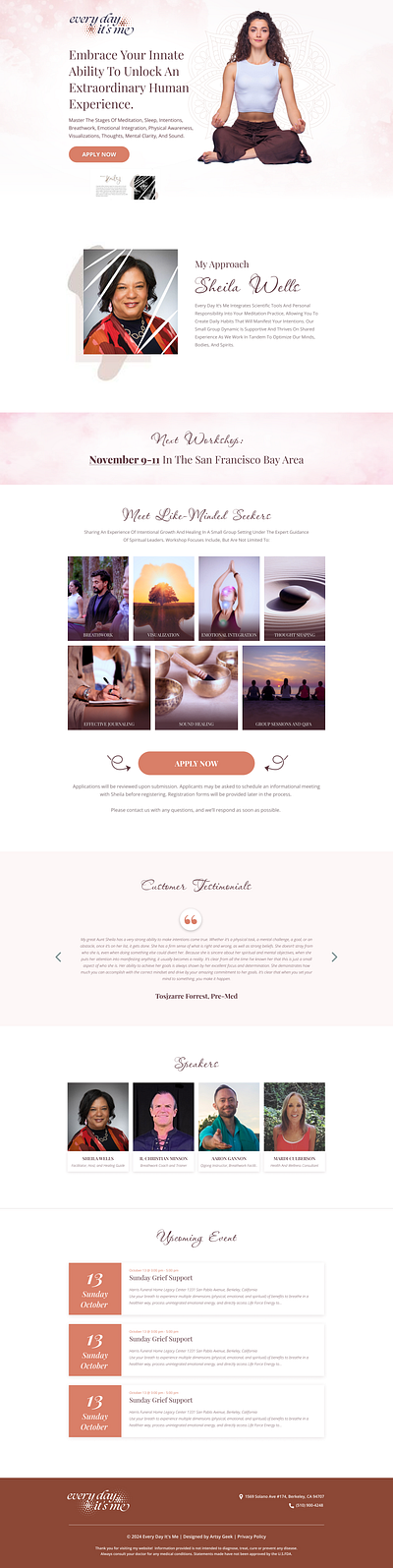 Unbounce Yoga Landing Page & Sales Page graphic design logo ui