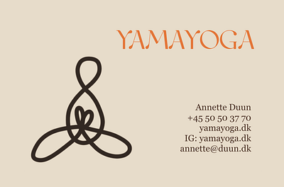 YAMA YOGA LOGO & BUSINESS CARDS businesscard illustration logo yoga