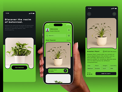 Plant App 🌱 appbrainy appdesign appdesigner design.gems design.xplorer designersarise designspective dopelyuidesign interfacely mobile app plant app trending design ui lab ui.interceptor ui.squirrel uiuxcenter uiuxsupply uixglow ux trends uxui daily