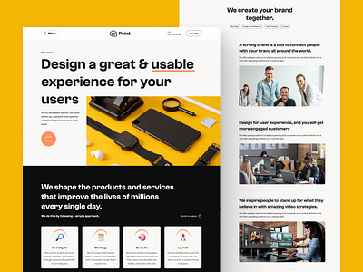 Point Digital Agency – Our Services Page agency bold creative development header hero homepage landing ourservice servicepage ui ux