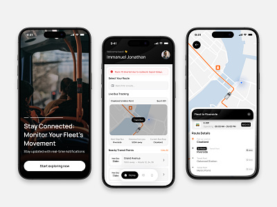 Live Bus Tracking app bus clean live mobile app public transport route planner track tracking transit transport transportation travel ui ui design