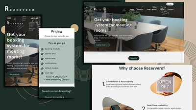 Landing page for reservation app branding landingpage saas ui ux