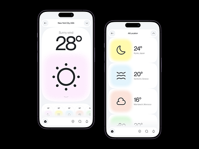 Minimal UI/UX for Weather App Design ai weather app interface application daily ui daily ui 037 design trend dribbble designer figma design forecast ios minimal mobile mobile app mobile app design product design ui ux waxyweb weather weather app