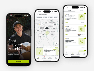 Logistics Mobile App to Simplify Package Exchanges app app design cargo courier delivery app delivery tracking logistics logistics mobile logistics mobile app mobile app mobile design package delivery package tracking shipment shipping tracking transport transportation