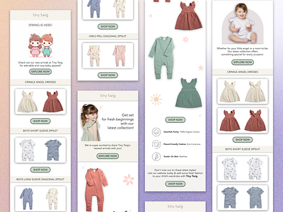 Baby Clothing Brand Email Design Templates digitalmarketingdesign