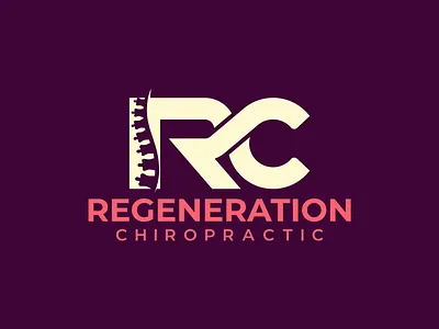 Regeneration Chiropractic - Monogram Logo Design brand branding chinthaka gunaratne chiroptractor design graphic design icon initial lettters logo letter logo logo logo design logo designer logo mark logotype mark monogram rc logo spine spine logo symbol