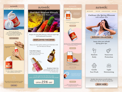 Skincare Brand Email Design Templates digitalmarketingdesign