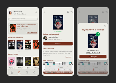 Library book finder screens book finder app library app library book finder screens ui ux