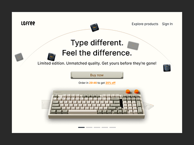 Hero section hero section hero section for keyboard brand landing page hero section ui ux