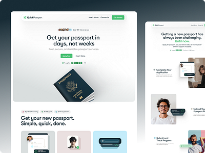 QuickPassport branding design government graphic design homepage id landing logo mobile passport platform typography ui ux web