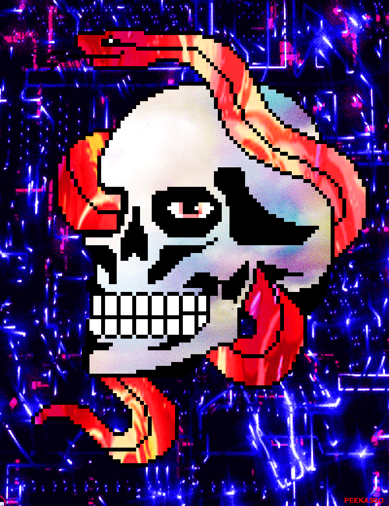 AI ai animation big pixel design illustration pixel pixel art pixelart quickhoney skull