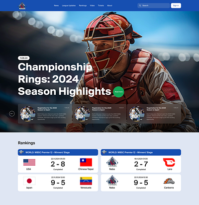 Regional League Website design news portal ui ux website