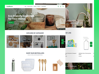 EcoBloom - An E-commerce Landing Page design dribbble eco friendly ecommercedesign figma landingpage ui ui ux uidesign website