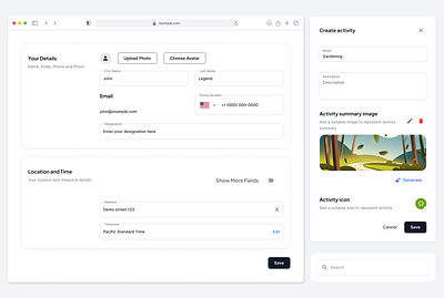 User profile settings V1 3d animation app branding dashboard design graphic design illustration logo mobile app motion graphics product design saas ui ui design