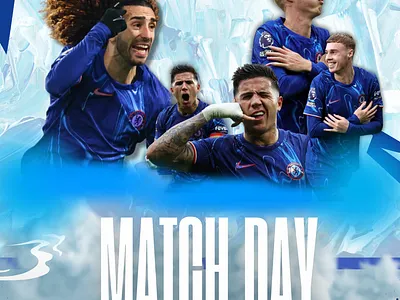 Chelsea match day hype - Creative Sports Design blues football graphics graphic design match day poster premier league sports