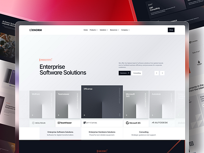 Enorm | Landing Page Design animation clean desktop figma framer hero section landing page license modern new generation simple simplicity sleek software trend ui ui design ux ux design webflow