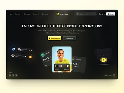 Website Design for Blockchain - Chainnova design graphic design interface platform product product design service startup ui uiux ux web web platform website