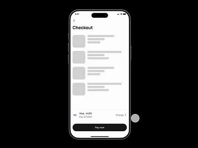 Payment methods bottom sheet animation bottom sheet checkout interaction design micro interaction mobile app motion payment payment methods product design user experience design ux design