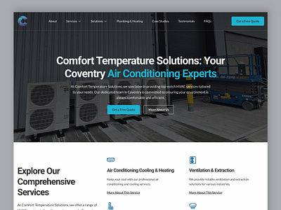 Air Conditioning HVAC: Website UI/UX air conditioning cooling coventry design figma heating hvac mockup ui ux web design web development