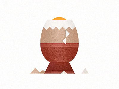 Soft-boiled egg cookbook design egg food geometric icon illustration nature spot illustration texture