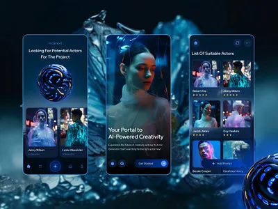 ActorAI X - AI Assistant Casting Actors app app mobile application design ui ui design ux ui uxui