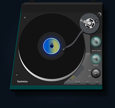 Introducing My Latest Turntable Audio Disk Concept Design 3d audio branding illustration ui visual