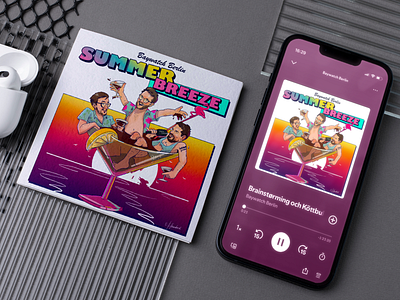 Podcast Cover – Baywatch Berlin: Summer Breeze 🍸☀️ branding caricature character design coffee design espresso graphic design illustration music cover musicplayer podcast podcast graphic spotify