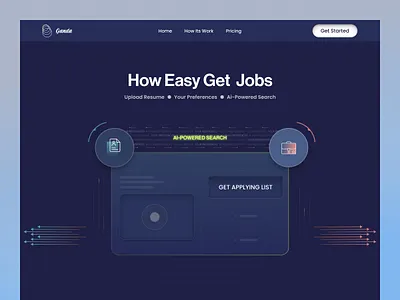 Ai-Powered Search ai animation clean clean website dark dark mode dark theme job seatch minimal search ai ux ux design web design website design