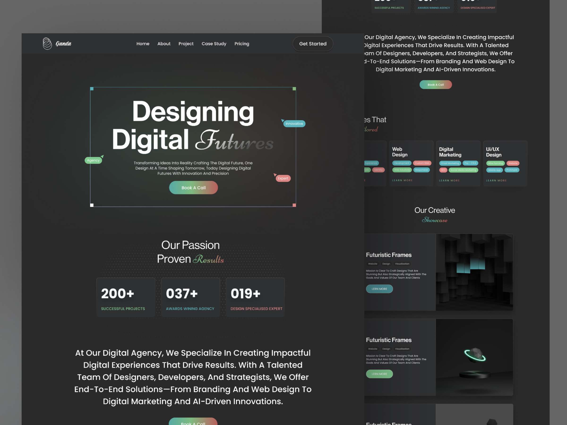 Example of Digital Agency Website Design (Redesign)
