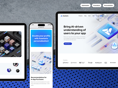 Assetario – App Landing Page UI UX Design ai assistant ai dashboard app app landing page b2b saas best web design cool website landing page modern website saas saas dashboard saas logo saas website startup website web app web design web design inspiration web development web ui website banner