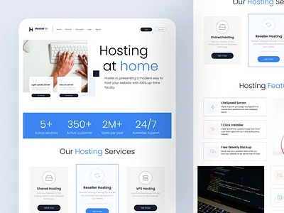 🚀 Modern Web Hosting UI Design 💻 cleanui cloudhosting dribbbleshots hostingui landingpage minimaldesign modernui responsivedesign saasdesign techstartup uiux uxdesign webdesign webhosting websitedesign
