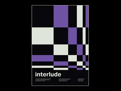 interlude brand identity business poster concert poster flyer geometrical design graphic design international typographic style minimalist poster modern poster poster design poster inspiration quotes poster swiss design swiss design poster swiss poster typographic poster typography visual identity wisdom poster