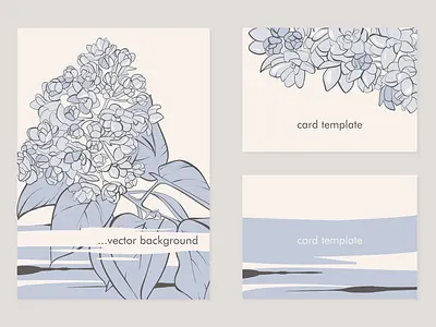 Card temlate with lilac flowers. a5 a6 card lilac template