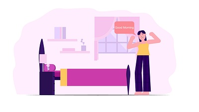 Daily Morning Shot 1 color style colourful daily design flat art flat art illustration character flat design girl character illustraion illustration illustrator morning