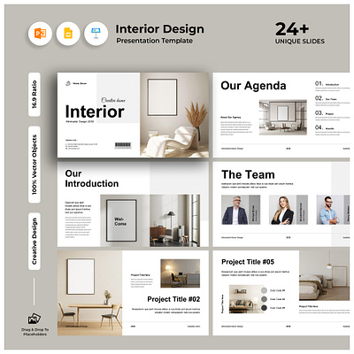 Interior Design Presentation Template architecture branding clean creative graphic design infographic interior design interior presentation layout magazine minimal minimal busimess modern new portfolio presentation presentation design simple