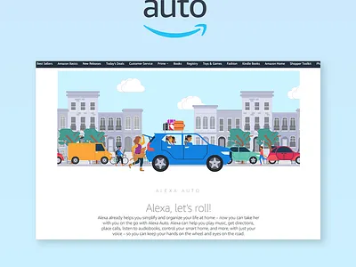 Amazon Alexa-Auto design ui uxdesign uxui webdesign website