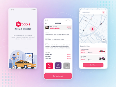 Taxi booking app 3d app best booking app branding design graphic design illustration logo mobile mobile app mobile app design taxi taxi booking ui uiux ux vector wireframes