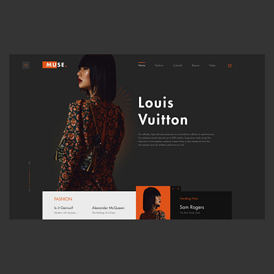 Muse Fashion Hero design figma landing page ui ux website