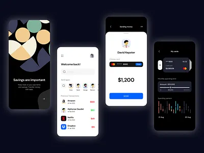Finance App app branding design flat minimal ui ux