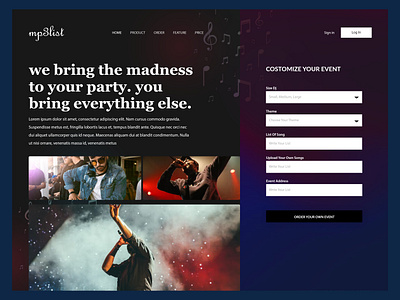 Mp3list website desing page! 3d abode xd adobe branding design dj design graphic design homepage homepage design illustration illustrator design landiding motion graphics page design photoshop ui ui design vision vision design
