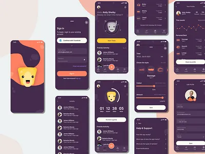 Tracking app - Kernel Journal app best branding design graphic design logo mobile mobile app mobile app design tracking tracking app ui uiux ux vector wireframes