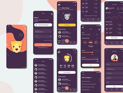 Tracking app - Kernel Journal app best branding design graphic design logo mobile mobile app mobile app design tracking tracking app ui uiux ux vector wireframes