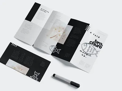 4 Fold Brochure Mockups advertisement brochure brochure mockups catalog clean design facebook fold brochure illustration indesign magazine mockups print printable psd quadfold social media template template pack travel social