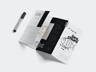 4 Fold Brochure Mockups advertisement brochure brochure mockups catalog clean design facebook fold brochure illustration indesign magazine mockups print printable psd quadfold social media template template pack travel social