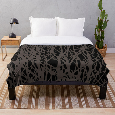 Web Pattern Throw Blanket army basalt bed bedroom blanket camouflage design gift graphic ideas online seamless shopping spider store styled throw web