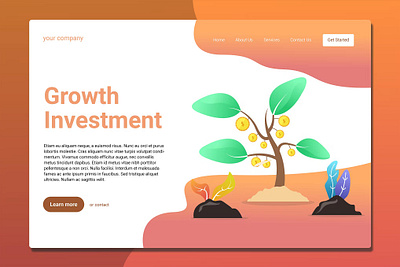 Growth Investment - Landing Page app application branding design entrance graphic design growth growth investment illustration investment landing landing page motion graphics technology ui ui design ux ux design walkthrough website