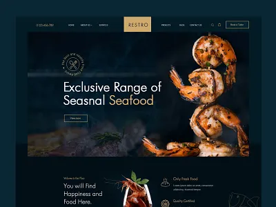 Restaurant & Bar WordPress Theme bar envato food landingpage onlinefood pizza pub restaurant seafood template webdesign wordpresstheme