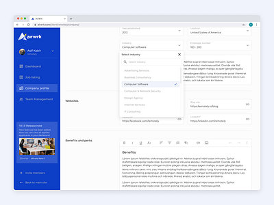 Company details - Recruitment Platform job app job portal recruitment app recruitment platform staffing ui ux