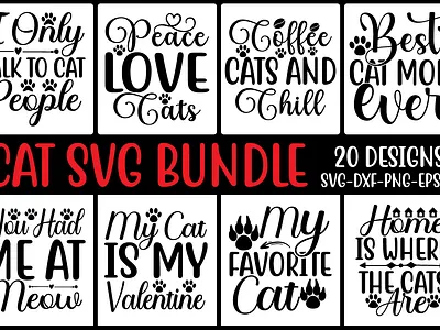 CAT SVG BUNDLE 3d animation graphic design logo motion graphics ui